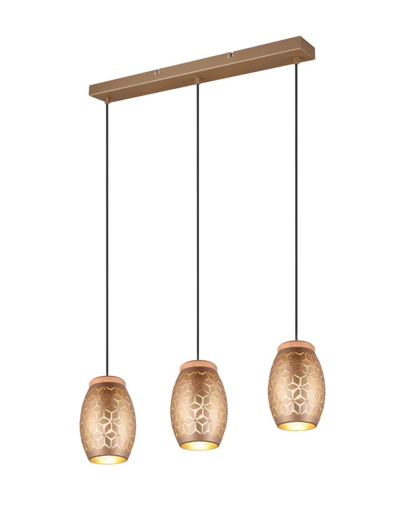 Pendant lamps on a strip - RL BIDAR Pendant Modern 3xE27 max 28W Coffee R31573065 - product kolory-swiatla.pl 1