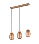 Pendant lamps on a strip - RL BIDAR Pendant Modern 3xE27 max 28W Coffee R31573065 - product 5