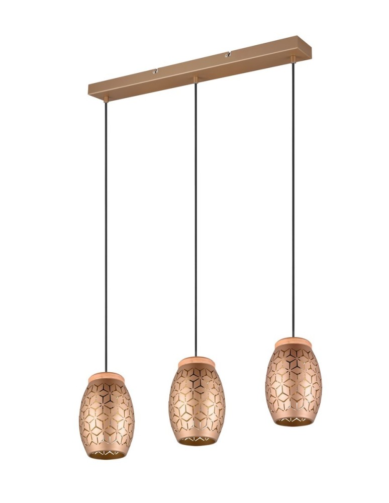 Pendant lamps on a strip - RL BIDAR Pendant Modern 3xE27 max 28W Coffee R31573065 - product kolory-swiatla.pl 5