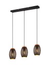 RL BIDAR Pendant Modern 3xE27 max 28W Black, Gold R31573080