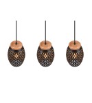 Pendant lamps on a strip - RL BIDAR Pendant Modern 3xE27 max 28W Black, Gold R31573080 - product 3