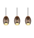 Pendant lamps on a strip - RL BIDAR Pendant Modern 3xE27 max 28W Black, Gold R31573080 - product 4
