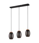 Pendant lamps on a strip - RL BIDAR Pendant Modern 3xE27 max 28W Black, Gold R31573080 - product 5