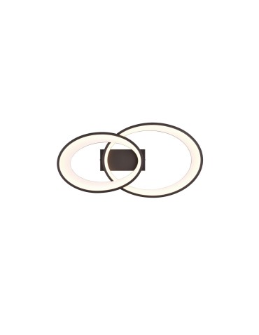 RL MALAGA Modern Ceiling 1xLED max 25W 3000K Black, White R64482134 - product 2
