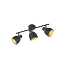 Lampy sufitowe regulowane - spoty - RL PUNCH Reflektor Sufitowy 3xE14 max 10W Czarny Mat R80813032 - produkt 1