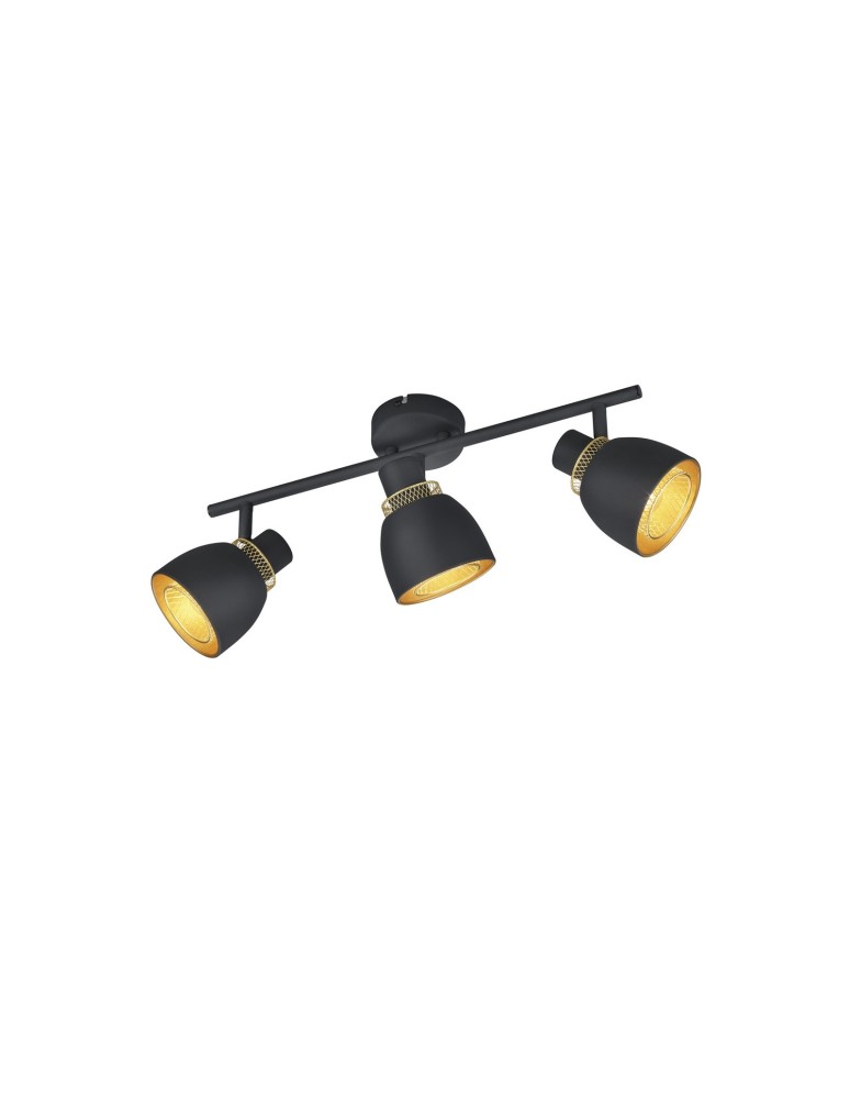 Adjustable ceiling lamps - spots - RL PUNCH Ceiling Spotlight 3xE14 max 10W Black Matte R80813032 - product kolory-swiatla.pl 1