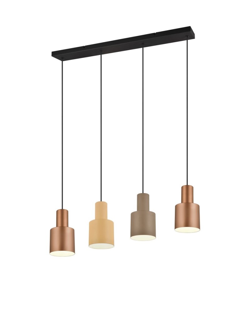 Pendant lamps on a strip - Trio AGUDO Modern Pendant 4xE27 max 40W Multicolor 319400417 - product kolory-swiatla.pl 1