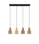 Pendant lamps on a strip - Trio AGUDO Modern Pendant 4xE27 max 40W Multicolor 319400417 - product 2