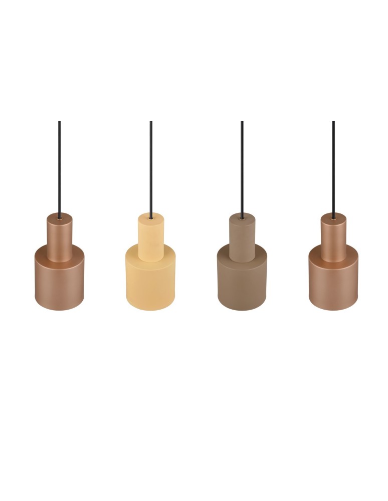 Pendant lamps on a strip - Trio AGUDO Modern Pendant 4xE27 max 40W Multicolor 319400417 - product kolory-swiatla.pl 3