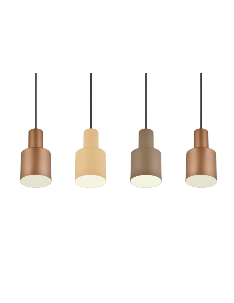 Pendant lamps on a strip - Trio AGUDO Modern Pendant 4xE27 max 40W Multicolor 319400417 - product kolory-swiatla.pl 4