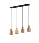 Pendant lamps on a strip - Trio AGUDO Modern Pendant 4xE27 max 40W Multicolor 319400417 - product 5
