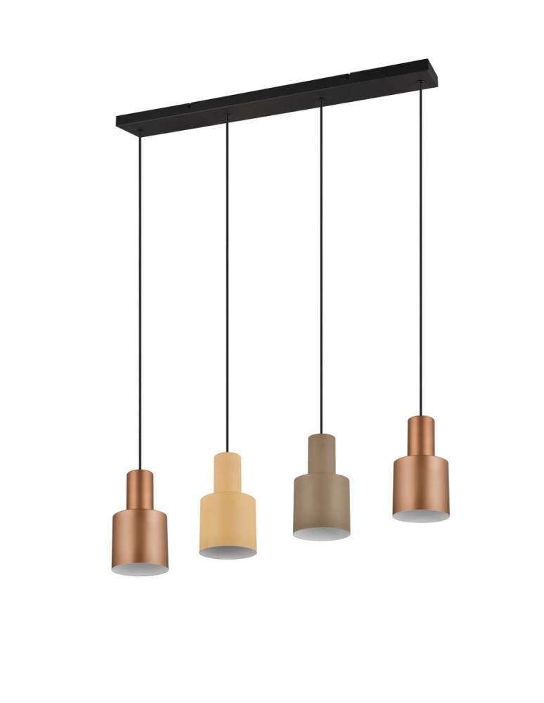 Pendant lamps on a strip - Trio AGUDO Modern Pendant 4xE27 max 40W Multicolor 319400417 - product kolory-swiatla.pl 5