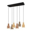Pendant lamps on a strip - Trio AGUDO Modern Pendant 6xE27 max 40W Multicolor 319400617 - product 1