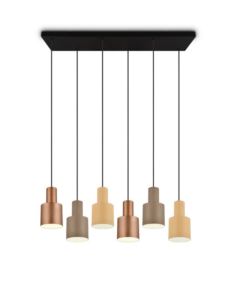 Pendant lamps on a strip - Trio AGUDO Modern Pendant 6xE27 max 40W Multicolor 319400617 - product kolory-swiatla.pl 2