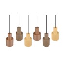 Pendant lamps on a strip - Trio AGUDO Modern Pendant 6xE27 max 40W Multicolor 319400617 - product 3