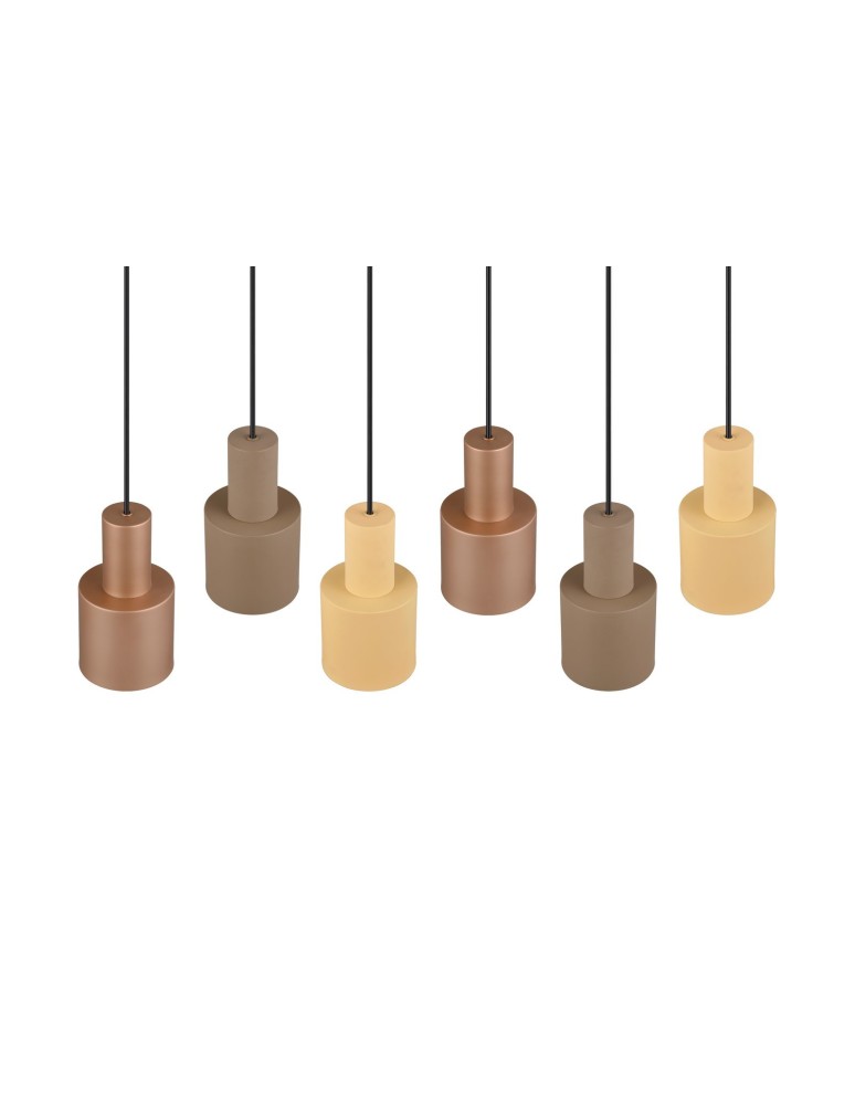 Pendant lamps on a strip - Trio AGUDO Modern Pendant 6xE27 max 40W Multicolor 319400617 - product kolory-swiatla.pl 3