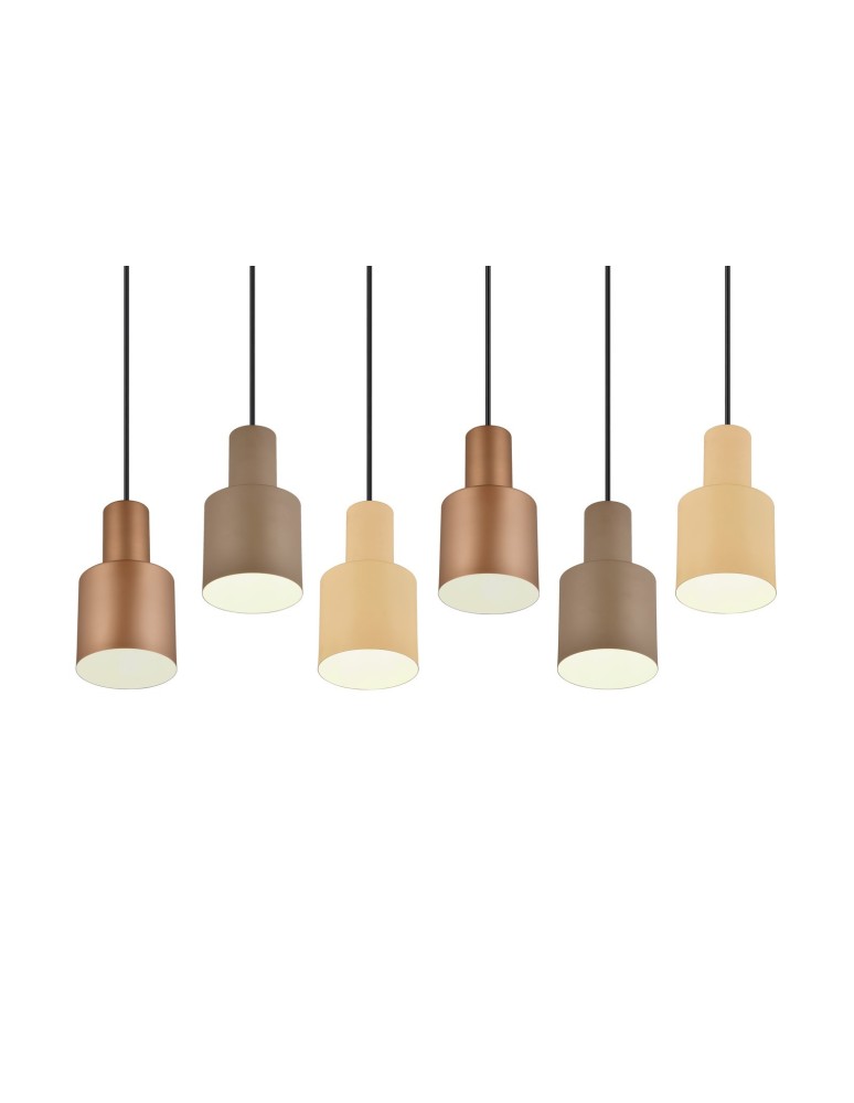 Pendant lamps on a strip - Trio AGUDO Modern Pendant 6xE27 max 40W Multicolor 319400617 - product kolory-swiatla.pl 4
