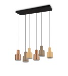 Pendant lamps on a strip - Trio AGUDO Modern Pendant 6xE27 max 40W Multicolor 319400617 - product 5