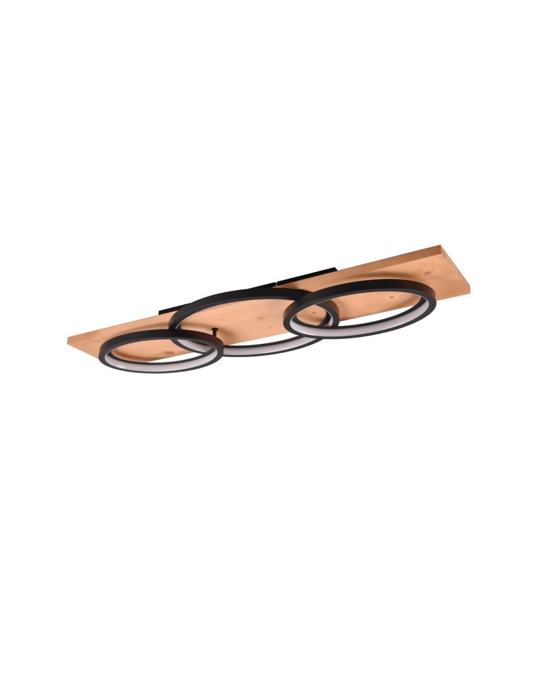 Lampy sufitowe LED - Trio BARCA Sufitowa Nowoczesna 1xLED max 40W 3000K Czarny Mat 641110332 - produkt kolory-swiatla.pl 5