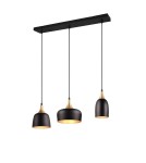 Pendant lamps on a strip - Trio CHIRAZ Modern Pendant 3xE14 max 25W Black Matte 310500332 - product 1