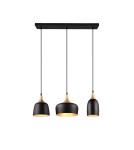Pendant lamps on a strip - Trio CHIRAZ Modern Pendant 3xE14 max 25W Black Matte 310500332 - product 2