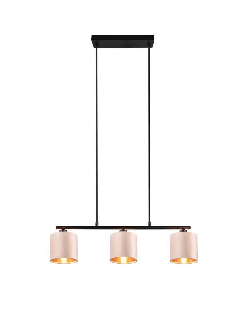 Pendant lamps on a strip - Trio JULIETA Modern Pendant 3xE14 max 40W Beige 319000344 - product kolory-swiatla.pl 2