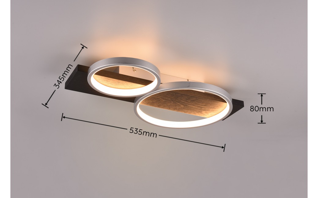 Trio MEDERA Sufitowa Nowoczesna 1xLED max 26W 3000K Tytanowy 643810287