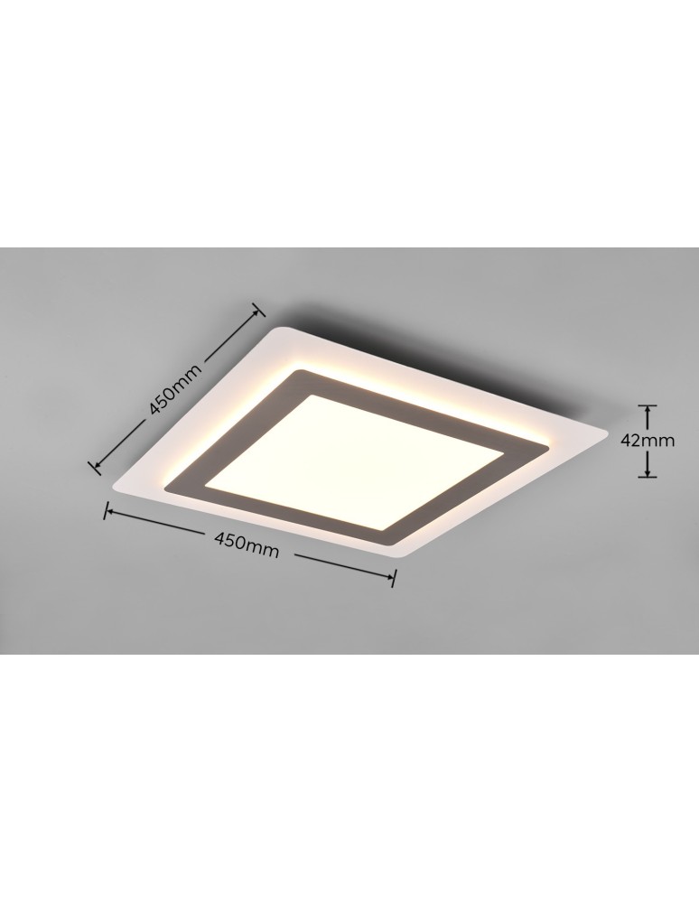 LED ceiling lamps - Trio MORGAN Modern Ceiling 1xLED max 46W 2700-6500K Nickel Mat 641510207 - product kolory-swiatla.pl 7
