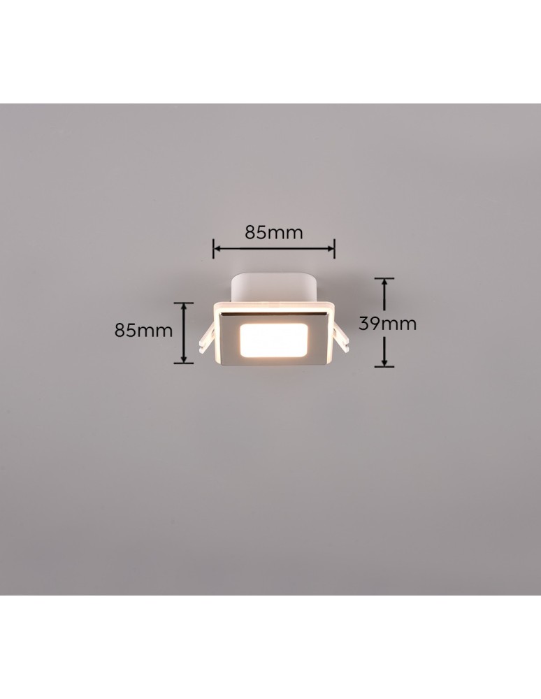 Flush-mounted hermetic lamps - Trio NIMBUS Bathroom Ceiling 1xLED max 5W 3000K Chrome 653410106 - product kolory-swiatla.pl 10