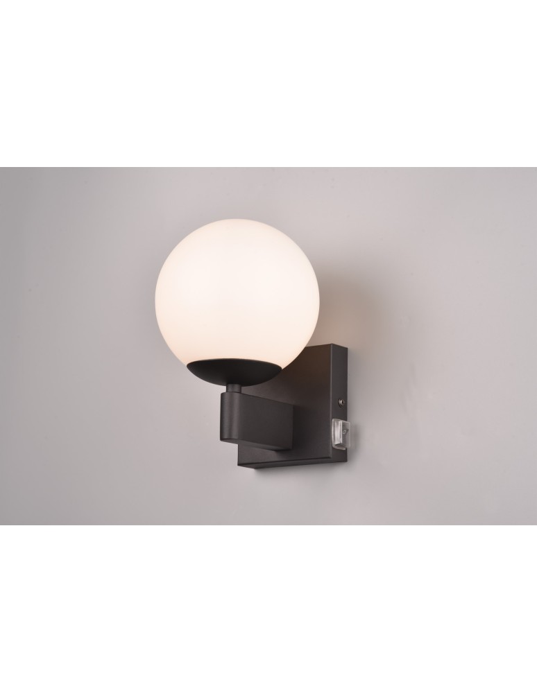 Bathroom wall lamps - Trio Bathroom Wall Ball 1xE14 max 10W Black Matte 284270132 - product kolory-swiatla.pl 2