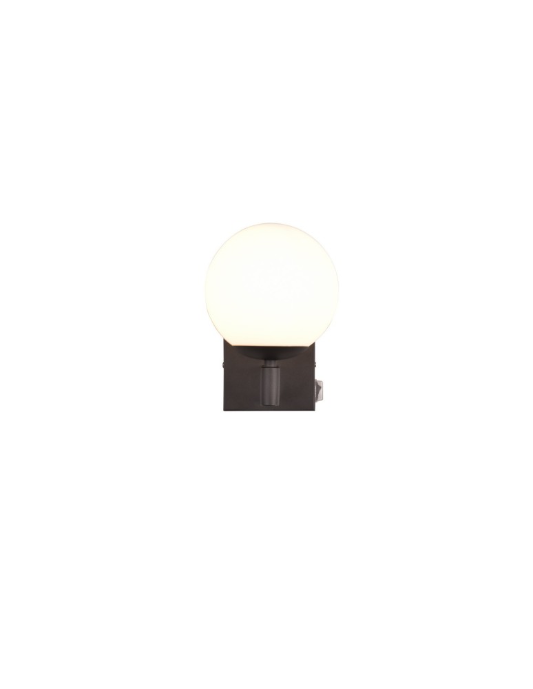 Bathroom wall lamps - Trio Bathroom Wall Ball 1xE14 max 10W Black Matte 284270132 - product kolory-swiatla.pl 3