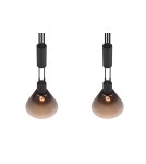 Pendant lamps on a strip - Trio STANLEY Modern Pendant 2xE27 max 40W Black Matte 319500232 - product 4