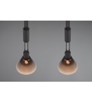 Pendant lamps on a strip - Trio STANLEY Modern Pendant 2xE27 max 40W Black Matte 319500232 - product 5