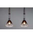Pendant lamps on a strip - Trio STANLEY Modern Pendant 2xE27 max 40W Black Matte 319500232 - product 7