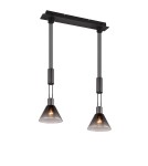 Pendant lamps on a strip - Trio STANLEY Modern Pendant 2xE27 max 40W Black Matte 319500232 - product 8