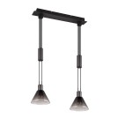 Pendant lamps on a strip - Trio STANLEY Modern Pendant 2xE27 max 40W Black Matte 319500232 - product 9