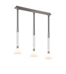 Pendant lamps on a strip - Trio STANLEY Pendant Modern 3xE27 max 40W Nickel Matte 319500307 - product 1