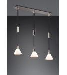 Pendant lamps on a strip - Trio STANLEY Pendant Modern 3xE27 max 40W Nickel Matte 319500307 - product 2