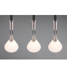Pendant lamps on a strip - Trio STANLEY Pendant Modern 3xE27 max 40W Nickel Matte 319500307 - product 5