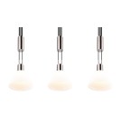 Pendant lamps on a strip - Trio STANLEY Pendant Modern 3xE27 max 40W Nickel Matte 319500307 - product 6