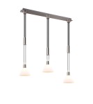 Pendant lamps on a strip - Trio STANLEY Pendant Modern 3xE27 max 40W Nickel Matte 319500307 - product 8