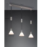 Pendant lamps on a strip - Trio STANLEY Pendant Modern 3xE27 max 40W Nickel Matte 319500307 - product 10