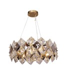 Glamour pendant lamps - Zuma Line Tiara Pendant Lamp Gold / Transparent+Smoke 9864-500 - product 1