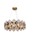 Zuma Line Tiara Lampa Wisząca Złoty / Przezroczysty+Dymiony 9864-500