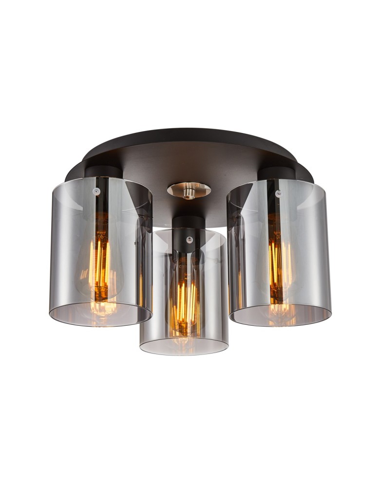 3-point ceiling lamps - Italux Sardo Spotlight/Spot Black 3xE27 40W SPL-5581-3SC-BK-SG - product kolory-swiatla.pl 1