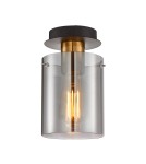 Glass ceiling lamps - Italux Sardo Spotlight/Spot Black 1xE27 40W SPL-5581-1SC-BRO-SG - product 1