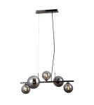 Pendant lamps over the island - Italux Canello Pendant Black Chrome 5xG9 5W PND-406007-5A-BCR - product 1