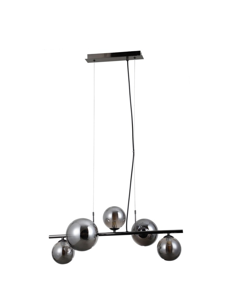 Pendant lamps over the island - Italux Canello Pendant Black Chrome 5xG9 5W PND-406007-5A-BCR - product kolory-swiatla.pl 2