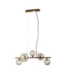 Pendant lamps over the island - Italux Canello Hanging Brass Honey 5xG9 5W PND-406007-5-HBR - product 1