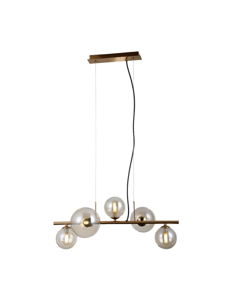 Pendant lamps over the island - Italux Canello Hanging Brass Honey 5xG9 5W PND-406007-5-HBR - product kolory-swiatla.pl 1